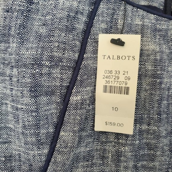 Talbots Women's Size 10 Linen Cotton Cap Sleeve Dress - Picture 5 of 5